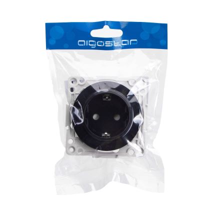 Aigostar - Kućna utičnica bez okvira SCHUKO 250V/16A crna
