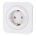 Aigostar - Kućna utičnica sa okvirom SCHUKO 250V/16A bela