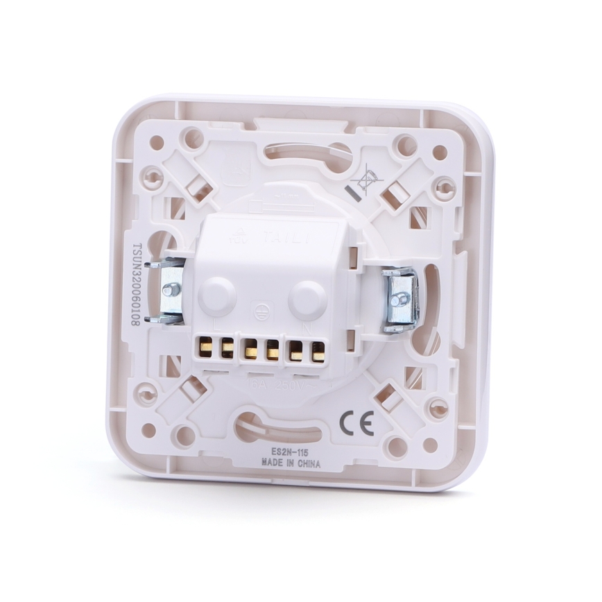 Aigostar - Kućna utičnica sa okvirom SCHUKO 250V bela