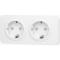 Aigostar - Kućna utičnica sa ramom 2Z SCHUKO 250V/16A bela
