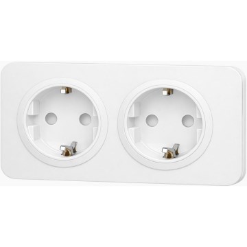 Aigostar - Kućna utičnica sa ramom 2Z SCHUKO 250V/16A bela