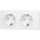 Aigostar - Kućna utičnica sa ramom 2Z SCHUKO 250V/16A bela