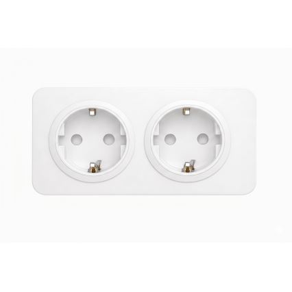 Aigostar - Kućna utičnica sa ramom 2Z SCHUKO 250V/16A bela