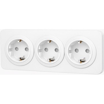 Aigostar - Kućna utičnica sa ramom 3Z SCHUKO 250V/16A bela