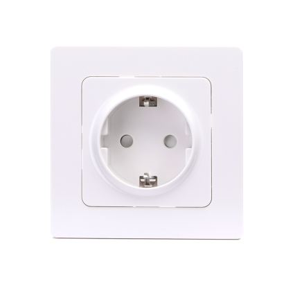 Aigostar - Kućna utičnica sa ramom SCHUKO 250V bela