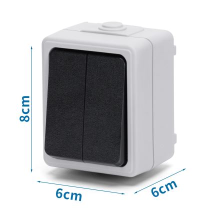 Aigostar - Kućni serijski prekidač 250V/10A IP54