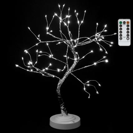 Aigostar - LED božićna dekoracija 108xLED/3xAA/8 funkcija 45 cm hladna bela