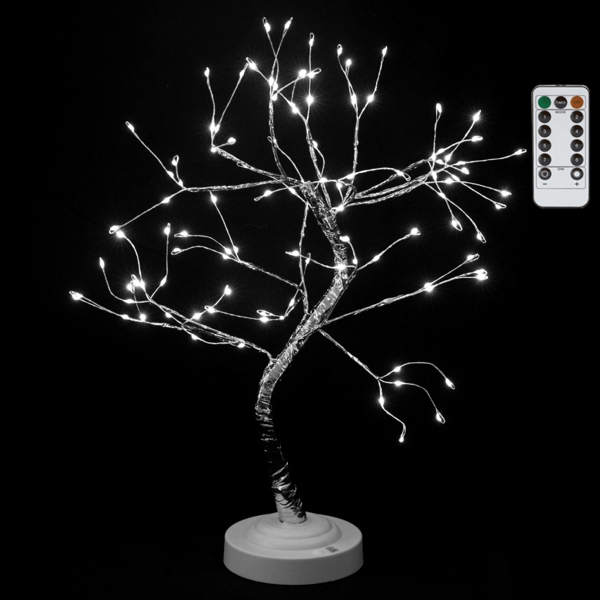 Aigostar - LED božićna dekoracija 108xLED/3xAA/8 funkcija 45 cm hladna bela