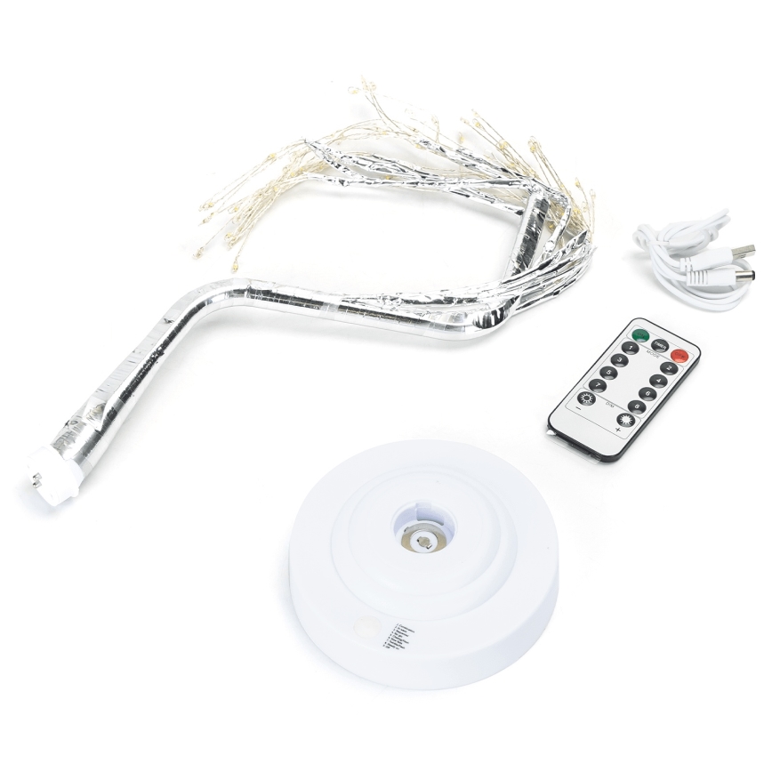 Aigostar - LED božićna dekoracija 108xLED/3xAA/8 funkcija 45cm topla bela