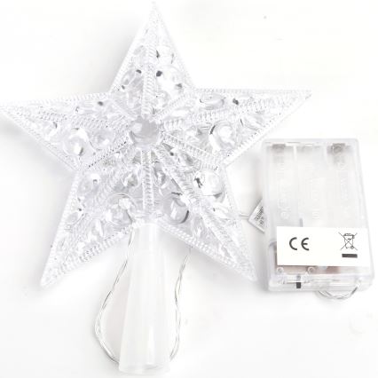 Aigostar - LED božićna dekoracija 10xLED/3xAA hladno bela zvezda