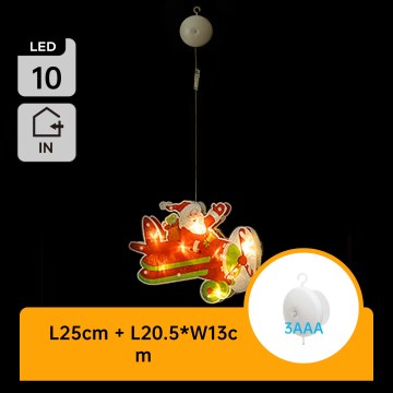 Aigostar - LED božićna dekoracija LED/3xAAA božićni avion 17cm