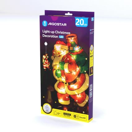Aigostar - LED božićna dekoracija LED/3xAAA Deda Mraz 45cm