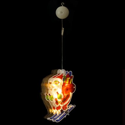Aigostar - LED božićna dekoracija LED/3xAAA Deda Mraz na skijama 23cm