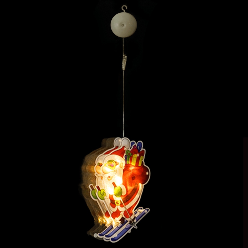 Aigostar - LED božićna dekoracija LED/3xAAA Deda Mraz na skijama 23cm