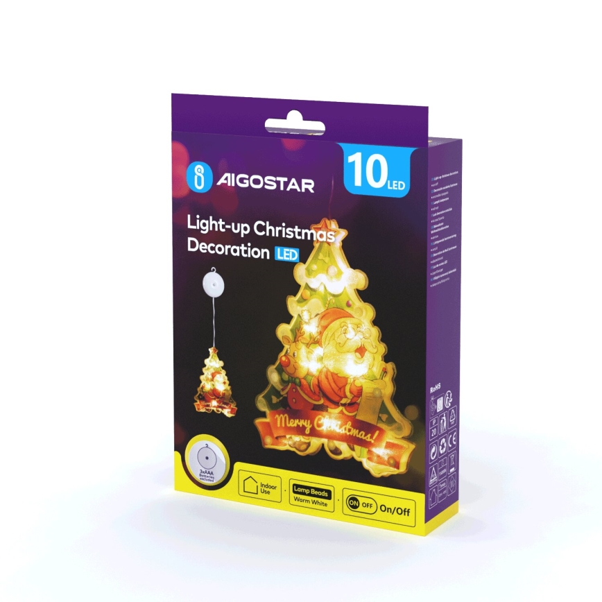 Aigostar - LED božićna dekoracija LED/3xAAA jelka 15 cm