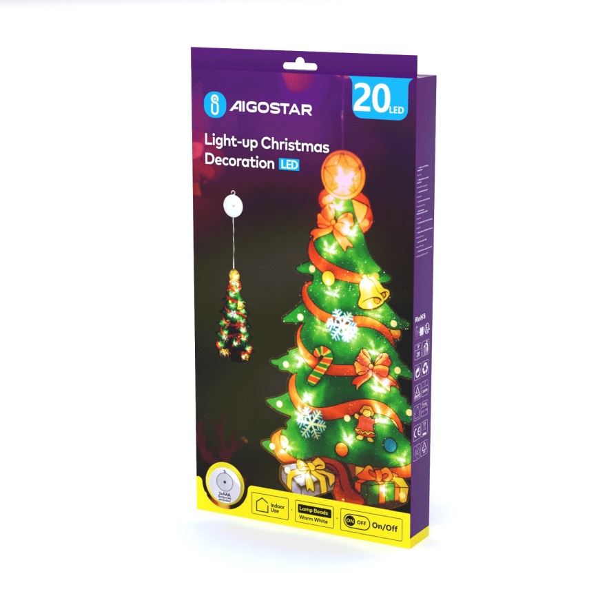 Aigostar - LED božićna dekoracija LED/3xAAA jelka 45cm