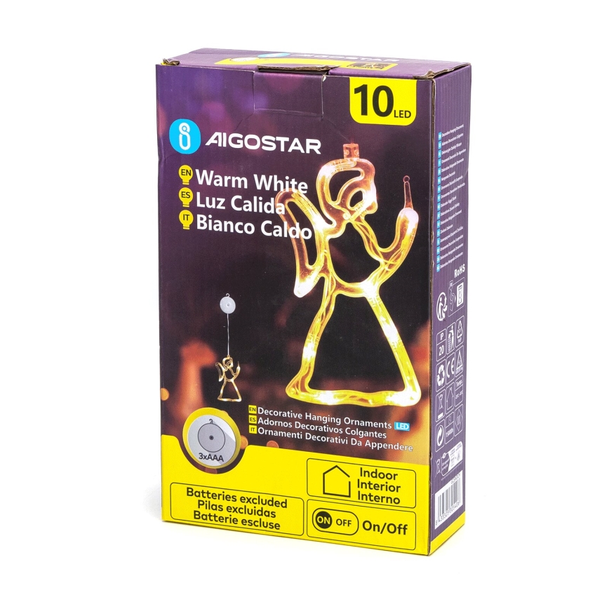 Aigostar - LED božićna dekoracija LED/3xAAA mali anđeo 21cm