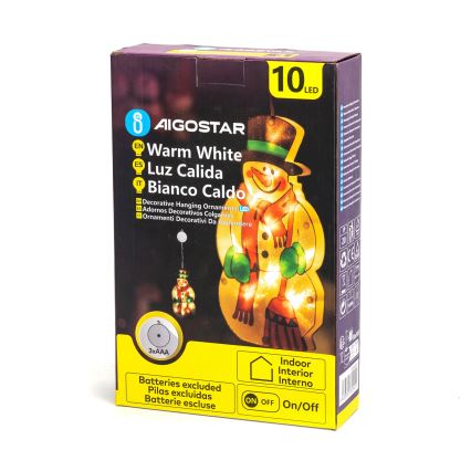 Aigostar - LED božićna dekoracija LED/3xAAA snegović 25cm