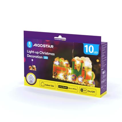 Aigostar - LED božićna dekoracija LED/3xAAA vozić 13,4cm