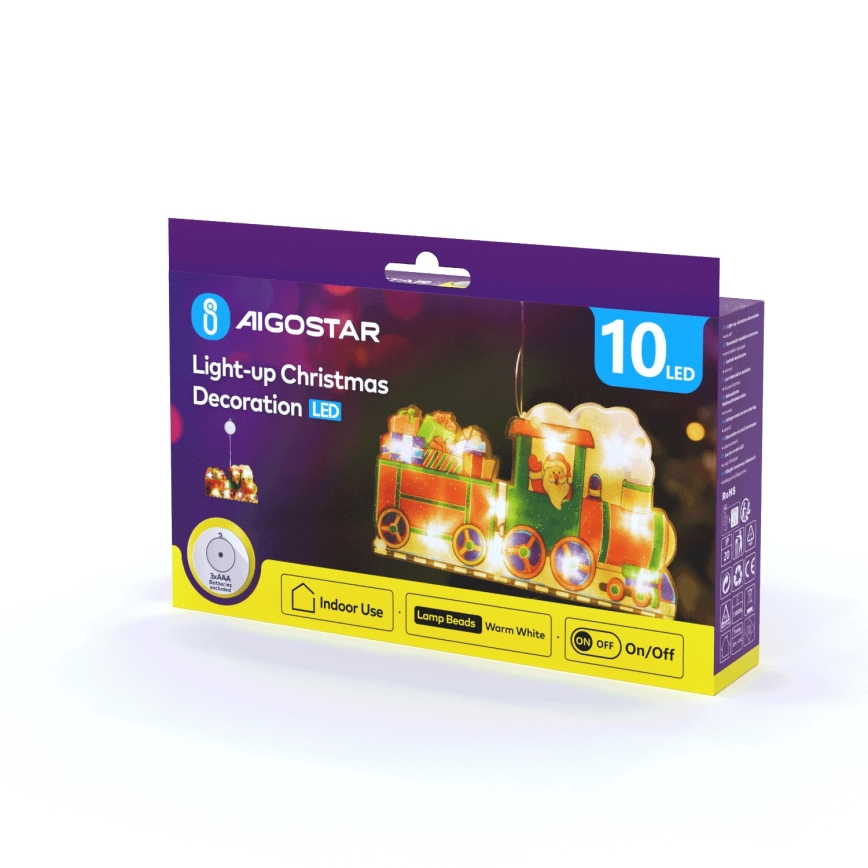 Aigostar - LED božićna dekoracija LED/3xAAA vozić 13,4cm
