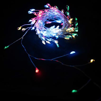 Aigostar - LED božićna girlanda za spoljašnju upotrebu, 200 LED, 8 funkcija, 3xAA, 6,3 m, IP44, višebojna
