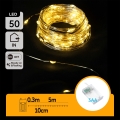 Aigostar - LED božićne lampice 50xLED/3xAA 5,3m topla bela