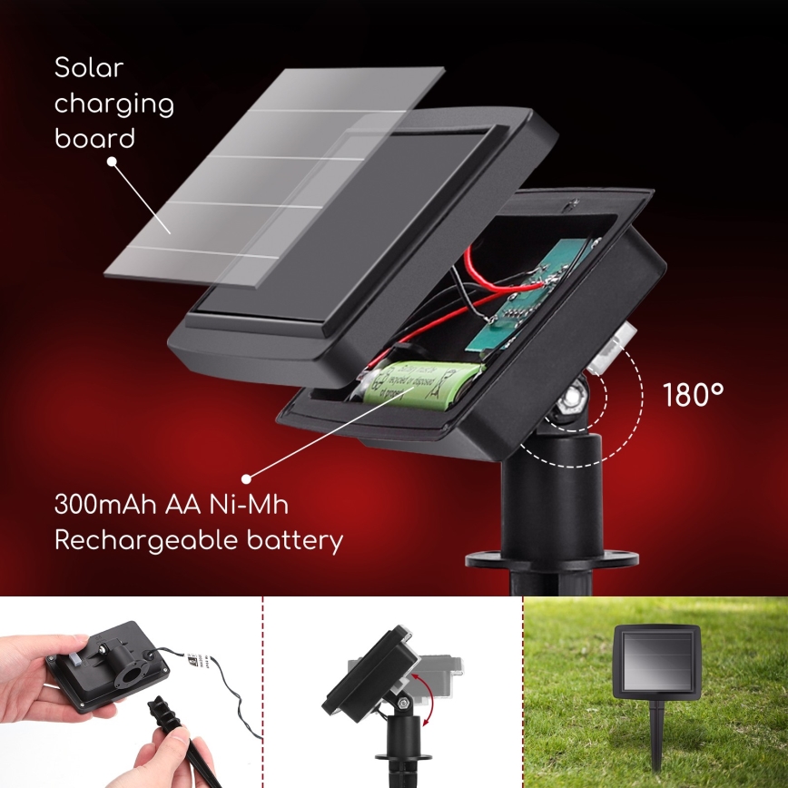 Aigostar - LED božićni solarni lanac 10xLED/3,8 m IP44 hladno bela 400 mAh