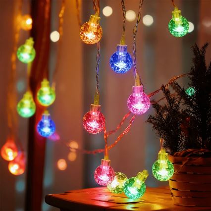 Aigostar - LED božićne lampice za spoljašnju upotrebu 50xLED/8 funkcija 3xAA 5,3m IP44 višebojno