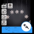 Aigostar - LED božićni lanac za spoljašnju upotrebu 84xLED/8 funkcija 1,2x1m IP44 hladno bela, snežne pahulje