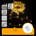 Aigostar - LED božićni niz za spoljašnju upotrebu, 300 LED / 8 funkcija, 3x AA, 9,3 m, IP44, topla bela