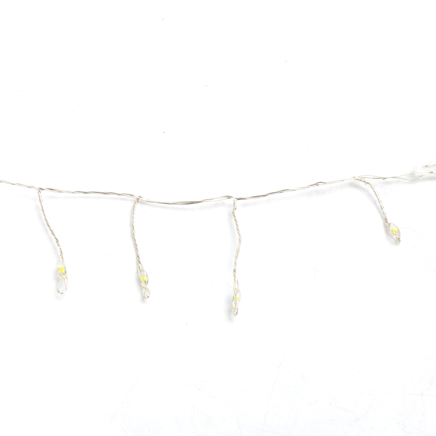 Aigostar - LED božićni niz za spoljašnju upotrebu, 300 LED / 8 funkcija, 3x AA, 9,3 m, IP44, topla bela