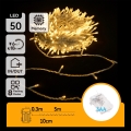 Aigostar - LED božićni niz za spoljašnju upotrebu 50xLED/8 funkcija 3xAA 5,3m IP44 topla bela