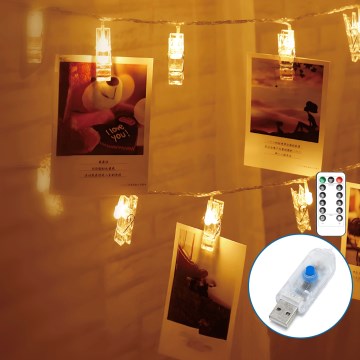 Aigostar - LED dekorativni lanac 40xLED/5W/USB 9 m topla bela