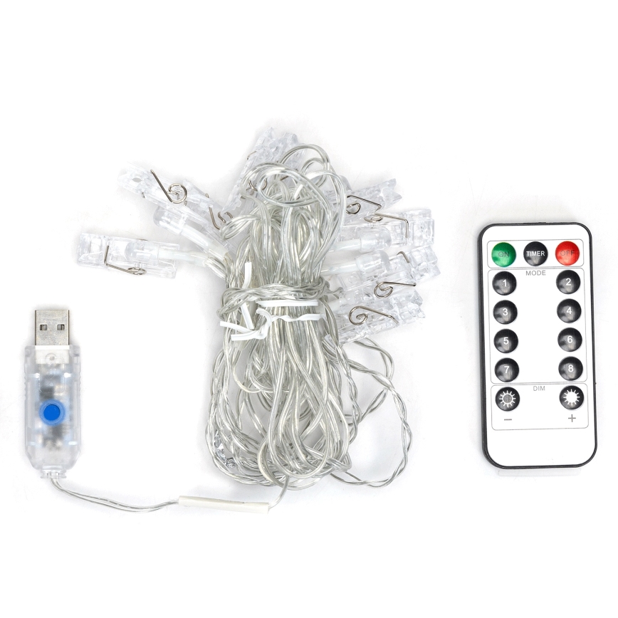 Aigostar - LED dekorativni lanac 80xLED/5W/USB 13 m topla bela