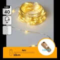Aigostar - LED dekorativni niz sa čepom za bocu 40xLED/3xLR44 4m topla bela