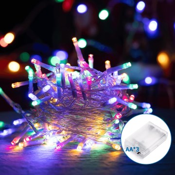 Aigostar - LED lanac 100xLED/3xAA 10,3m višebojni