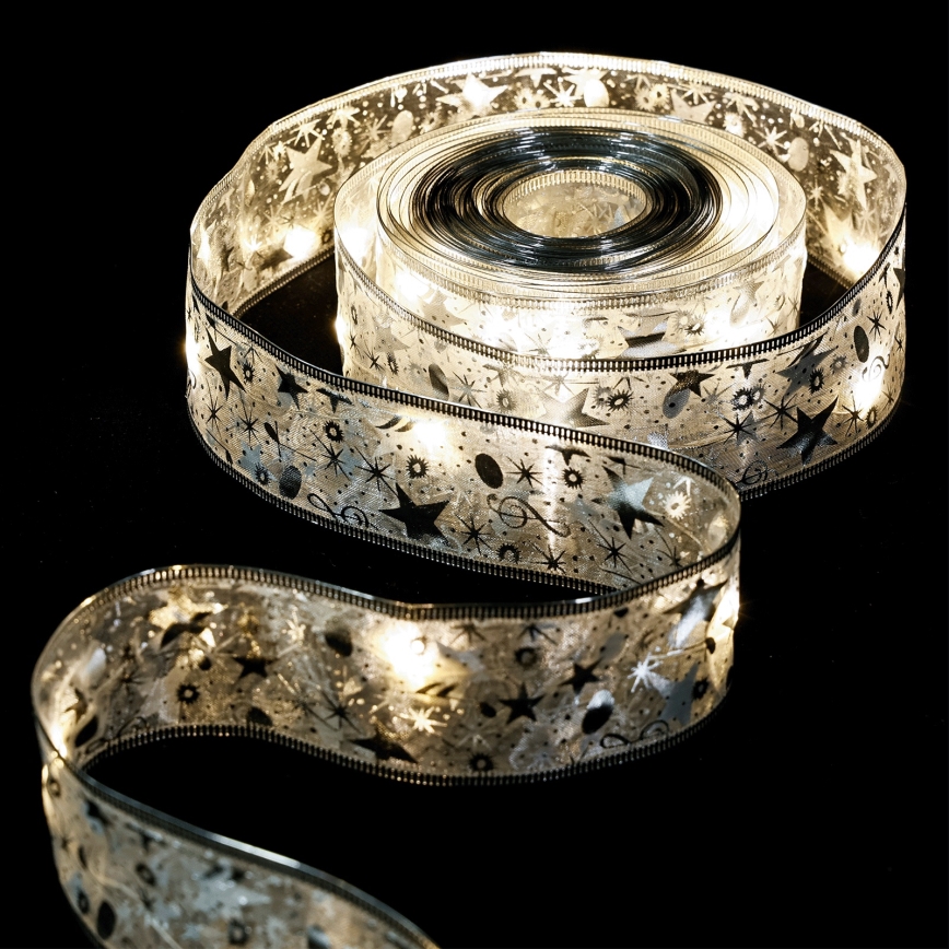 Aigostar - LED svetlosni niz 100xLED/3xAA 10 m topla bela srebrna