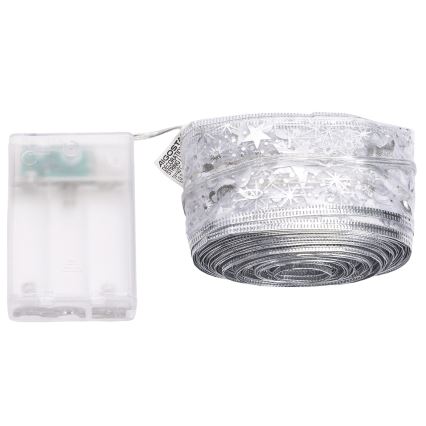 Aigostar - LED svetlosni niz 100xLED/3xAA 10 m topla bela srebrna