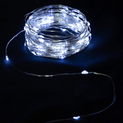 Aigostar - LED spoljni niz 50xLED/3xAA IP44 5,3 m hladna bela