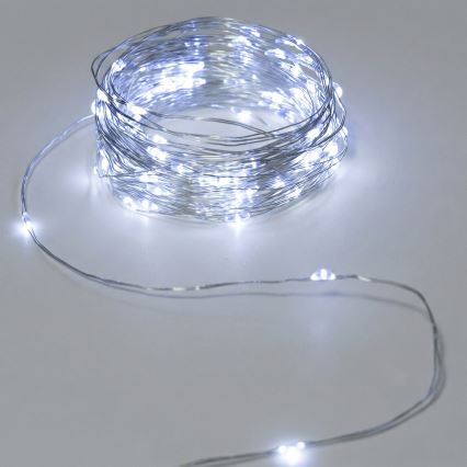 Aigostar - LED spoljni niz 50xLED/3xAA IP44 5,3 m hladna bela