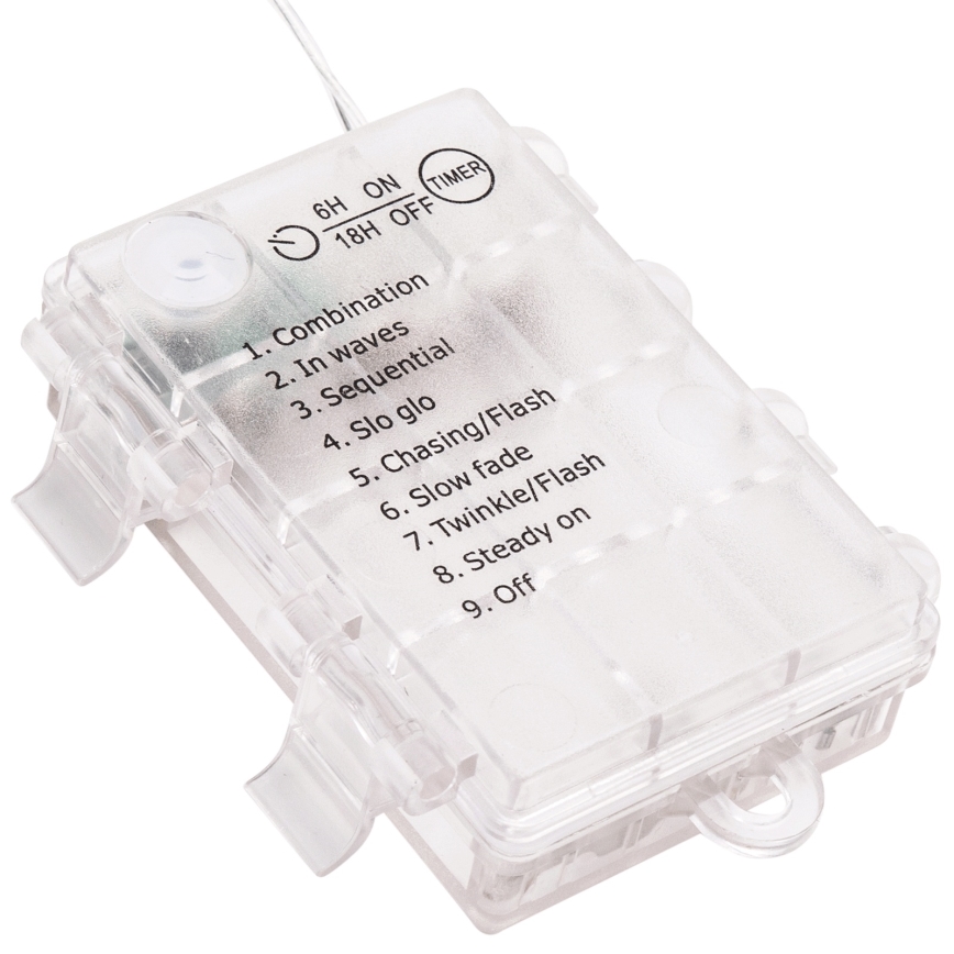 Aigostar - LED spoljni niz 50xLED/3xAA IP44 5,3 m hladna bela