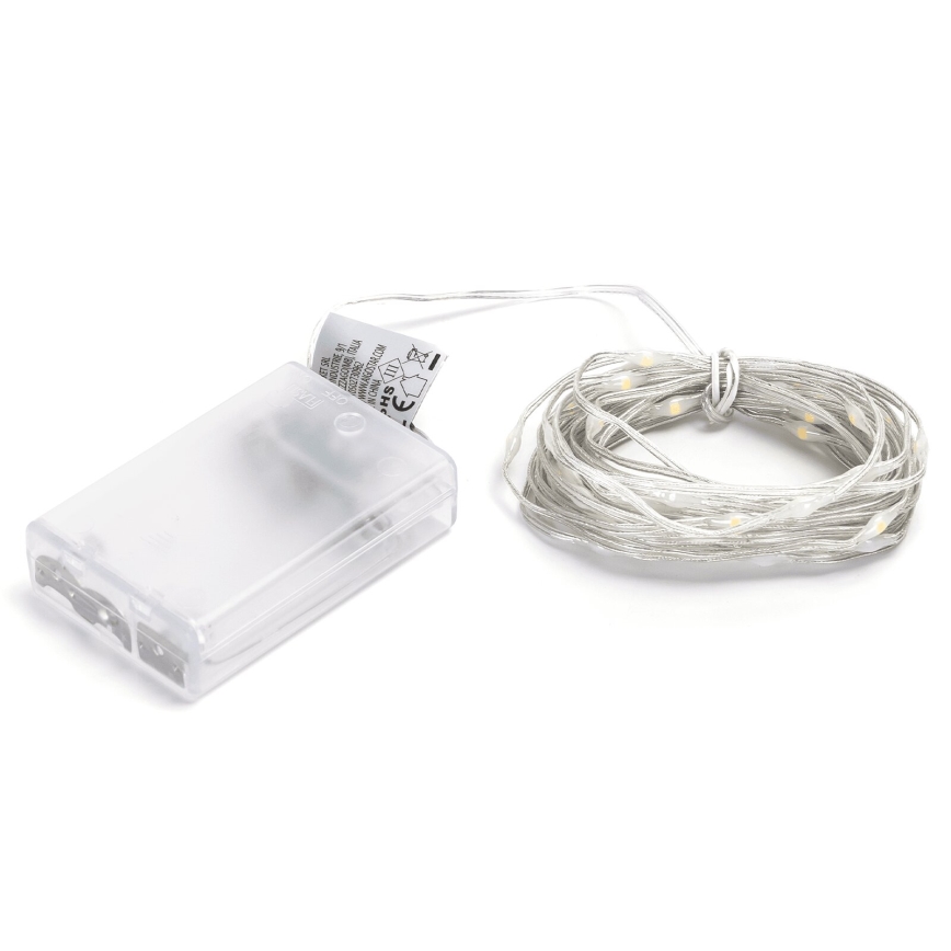 Aigostar - LED lanac 50xLED/3xAA 5,3m topla bela