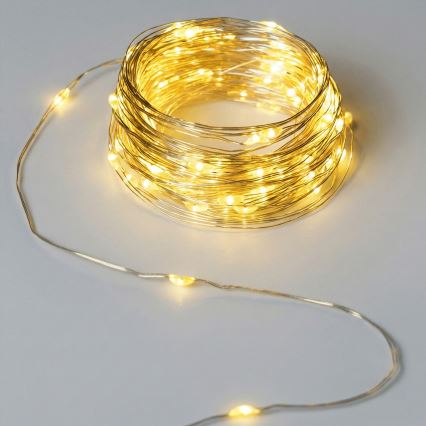 Aigostar - LED Spoljašnji lanac 50xLED/8 funkcija 3xAA 5,3 m topla bela