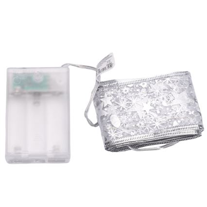 Aigostar - LED lanac 50xLED/3xAA 5 m, topla bela, srebrna