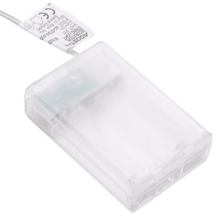 Aigostar - LED lanac 50xLED/3xAA 5 m, topla bela, srebrna