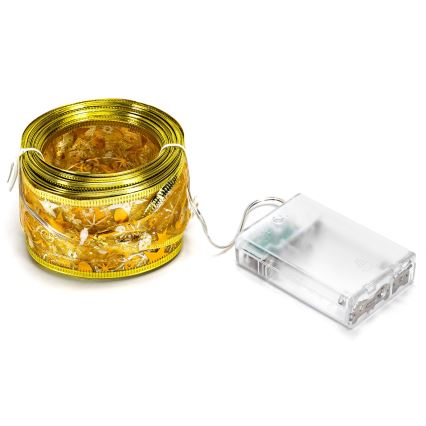 Aigostar - LED lanac 50xLED/3xAA 5m topla bela zlatna