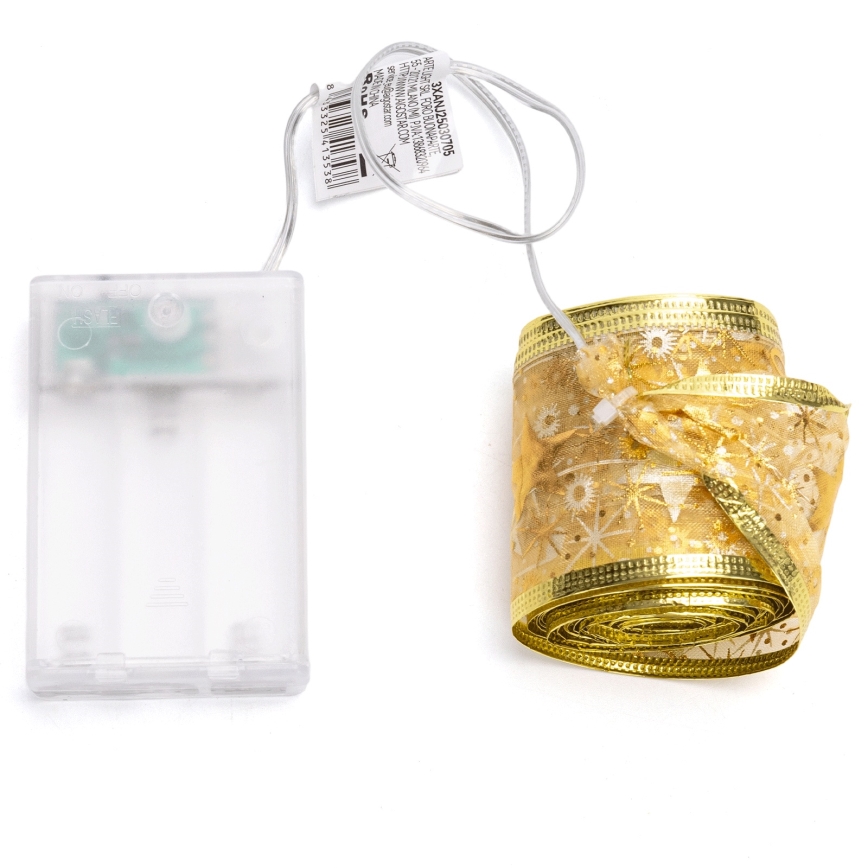 Aigostar - LED lanac 50xLED/3xAA 5m topla bela zlatna