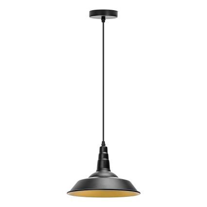 Aigostar - LED luster na sajli 1xE27/60W/230V prečnik 36 cm crna