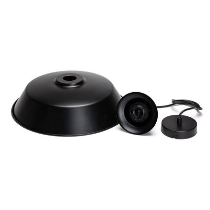 Aigostar - LED luster na sajli 1xE27/60W/230V prečnik 36 cm crna