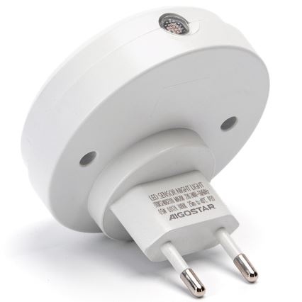 Aigostar - LED noćno svetlo sa senzorom sumraka LED/0,5W/230V 6500K